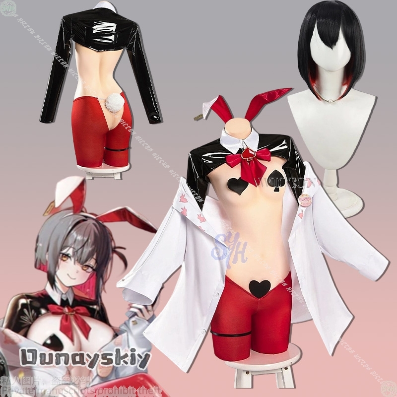 Party Games Bunny - Kostum Cosplay Anime Game Rabbit Rouge
