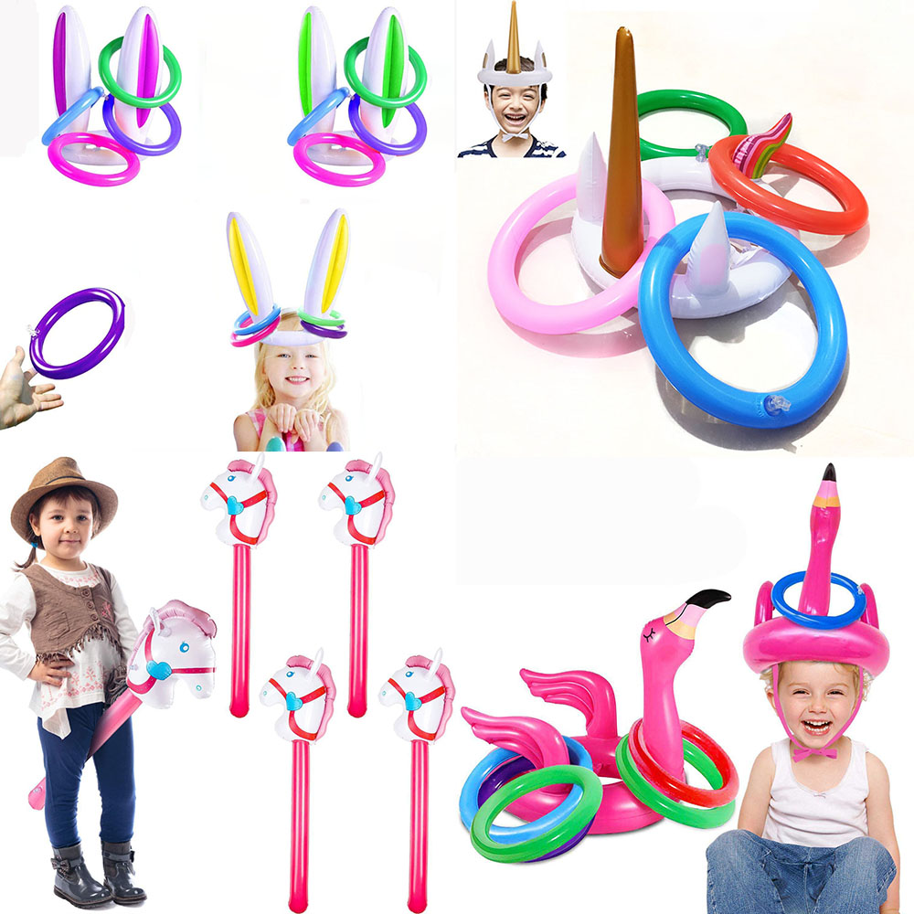 Party Games Bunny - Tongkat kepala kuda tiup, balon kuda