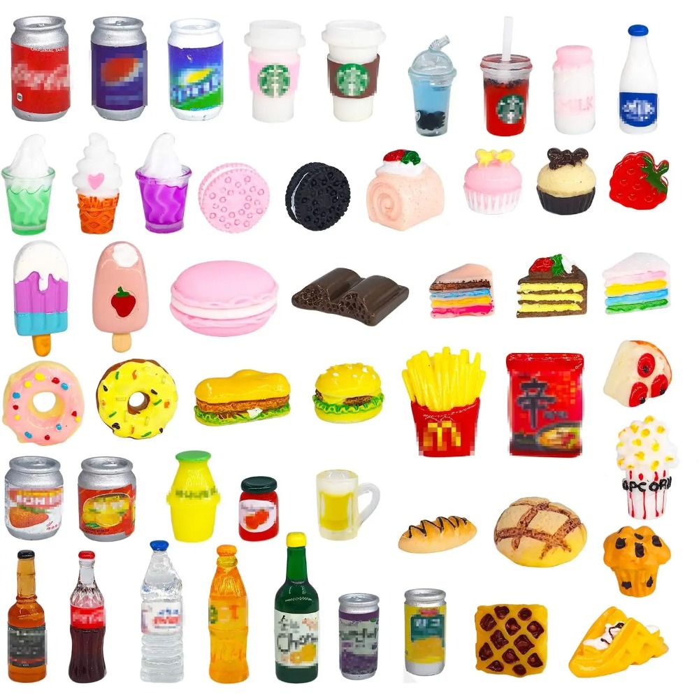 Party Games You Can Play - 50 buah miniatur makanan botol minum