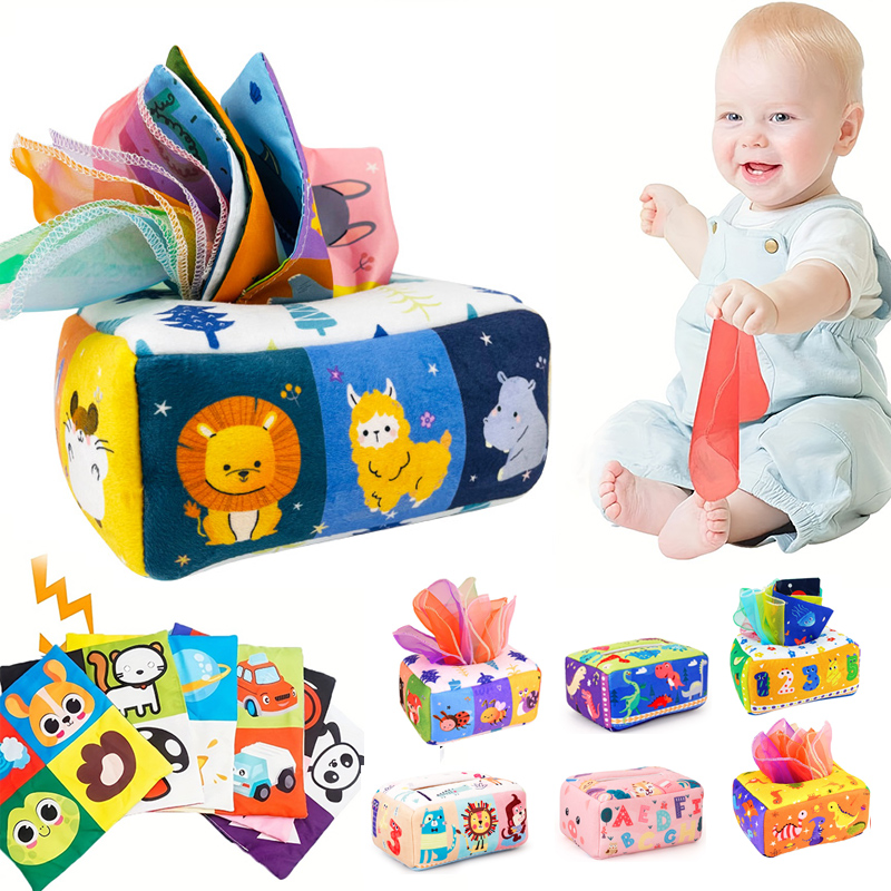 Party Games Kids Indoor - Mainan bayi Montessori, kotak tisu ajaib,