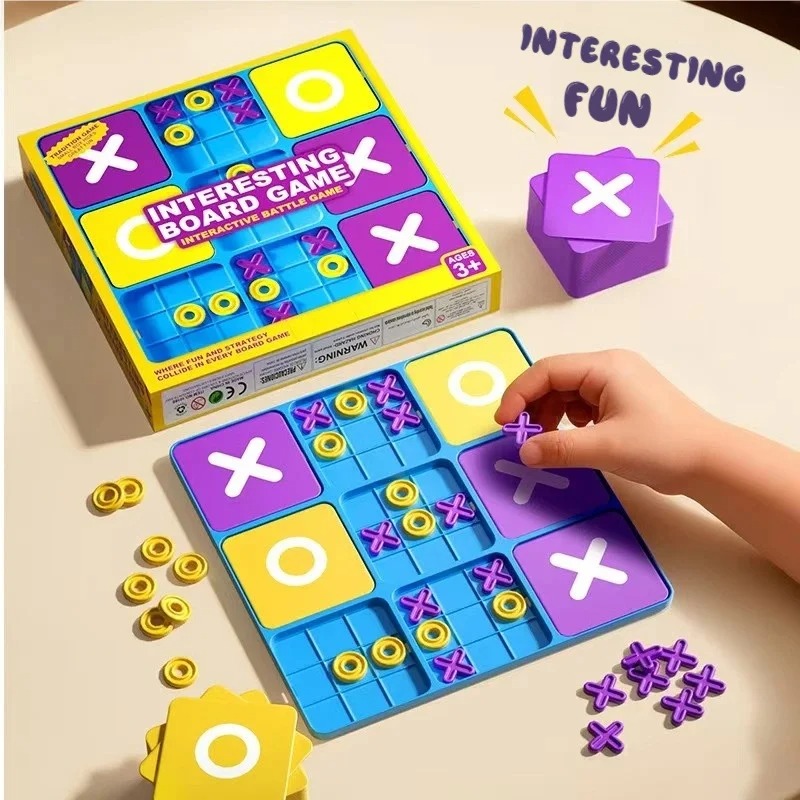 Permainan Papan Tic-Tac-Toe Ba - Party Games Kids Indoor ulasan dan harga