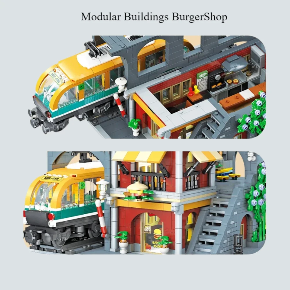 Set Blok Bangunan BurgerShop d - Lego Set City ulasan dan harga