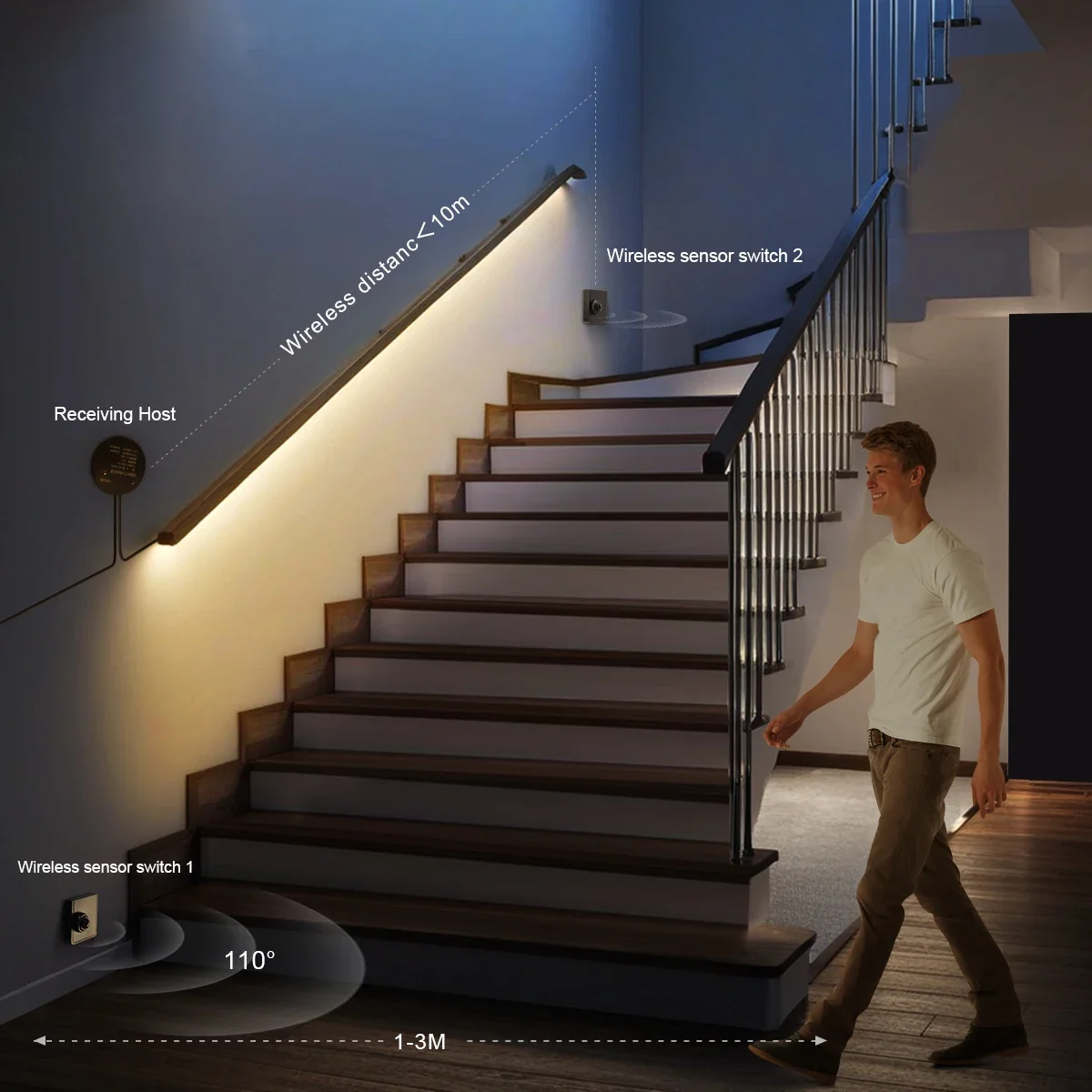 Sensor Gerak PIR Nirkabel Gand - Ladder Toss Set ulasan dan harga